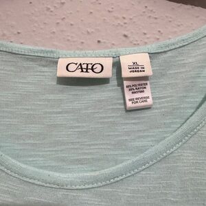 Cato Light Aqua Knit Top